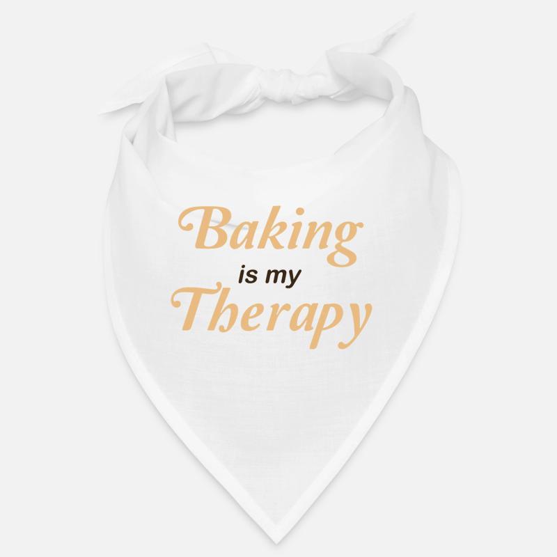 Baking is my therapy Logo Bandana