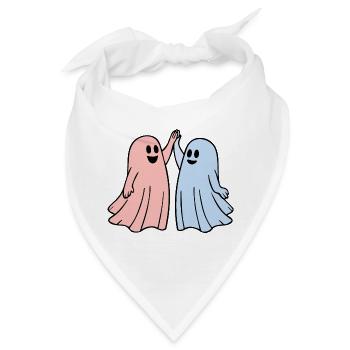 Verspielte Geister im Hochzeitsstil - Bandana - Weiß - Vorne