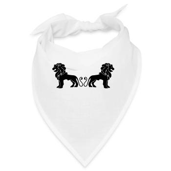 Löwen - Bandana - Weiß - Vorne