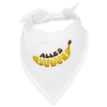 Alles Banane - Bandana - Weiß - Vorne