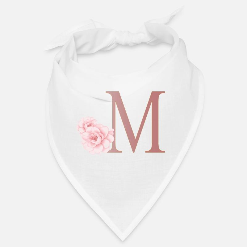 Buchstabe M mit Blumen Bandana
