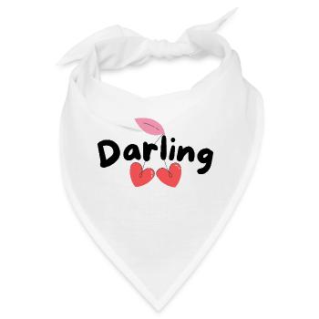Darling I love you - Bandana - Weiß - Vorne