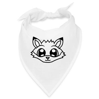 Fuchs Rotfuchs Wildes Tier Schlauer Wald Bewohner - Bandana - Weiß - Vorne