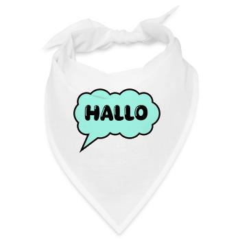 sprechblase hallo - Bandana - Weiß - Vorne