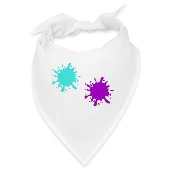 Farbklecks kleckse - Bandana - Weiß - Vorne
