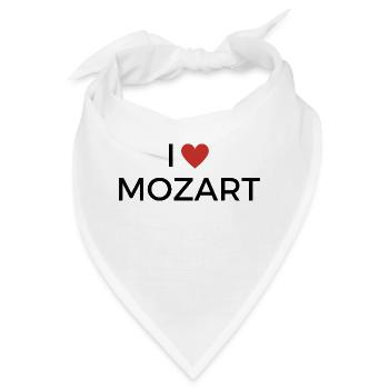Ich liebe Mozart! - Bandana - Weiß - Vorne