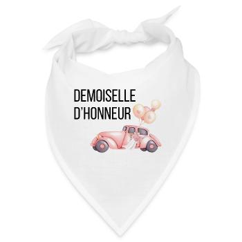 Brautjungfer - Autohochzeit - Bandana - Weiß - Vorne