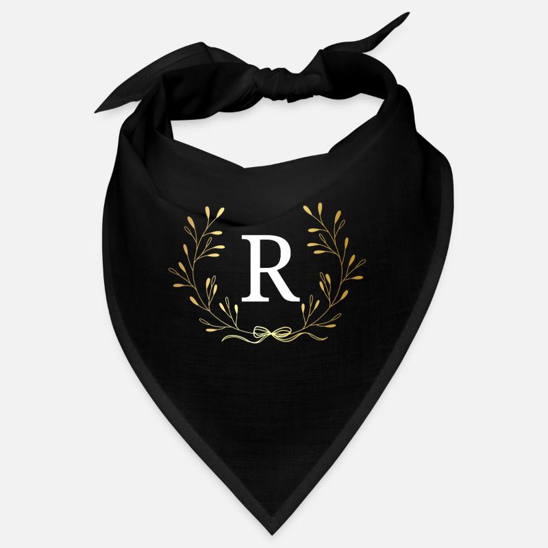 Buchstabe r Goldene Blumenkrone Bandana