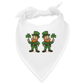 leprechaun kleeblatt 2 - Bandana - Weiß - Vorne