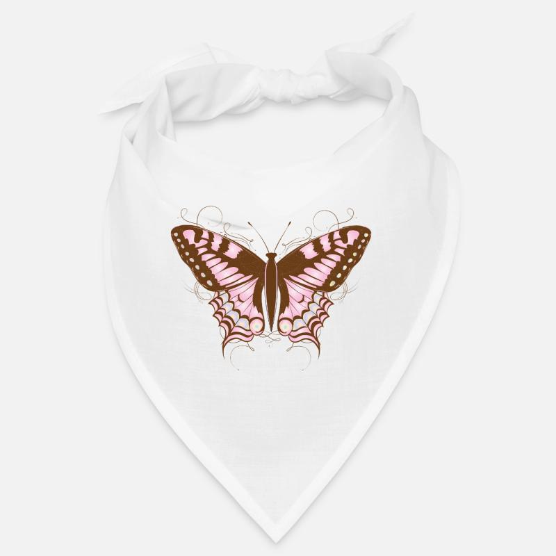 Papillon élégant dans les tons roses et terre Bandana