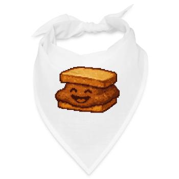 Poopie, der zerquetschte Sandwich-Kumpel - Bandana - Weiß - Vorne