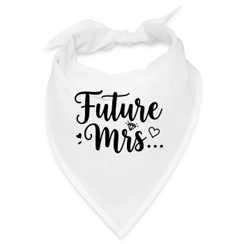 Zukünftige Mrs. Ring Brautdesign - Bandana - Weiß - Vorne