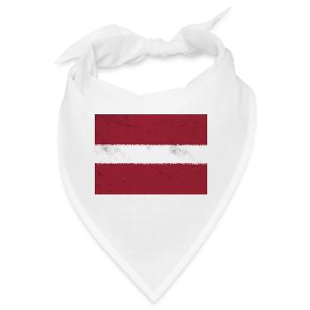Flagge von Lettland - Bandana - Weiß - Vorne