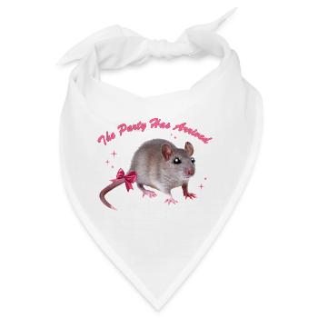 Glamour Mouse Arrives - Bandana - Weiß - Vorne