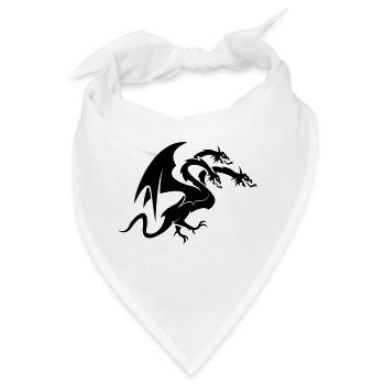 dragon 3 head - Bandana - Weiß - Vorne