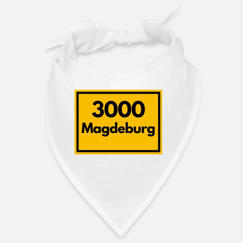 Panneau de lieu - puis rétro ancien code postal 3000 Magdebourg Bandana