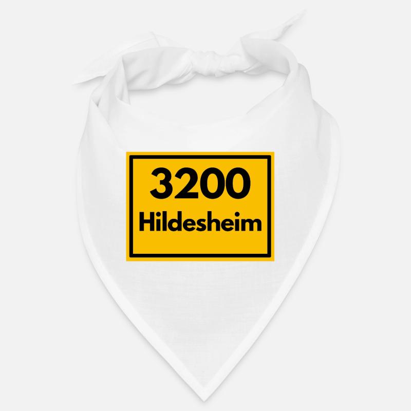 Panneau de lieu - puis rétro ancien code postal 3200 HILDESHEIM Bandana