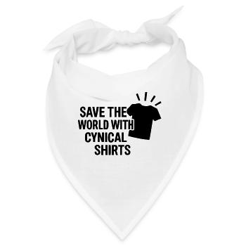 Save the world with cynical T Shirts - Bandana - Weiß - Vorne