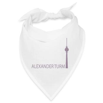 Witziger Berliner Fernsehturm Silhouette Parodie - Bandana - Weiß - Vorne