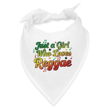 Just a Girl Loving Reggae - Bandana - Weiß - Vorne
