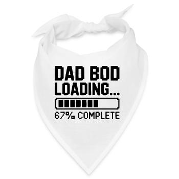 Papa Bod Loading - Bandana - Weiß - Vorne