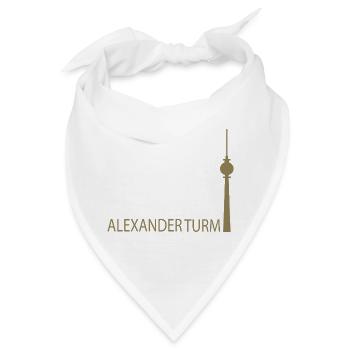 Witziger Berliner Fernsehturm Silhouette Parodie - Bandana - Weiß - Vorne