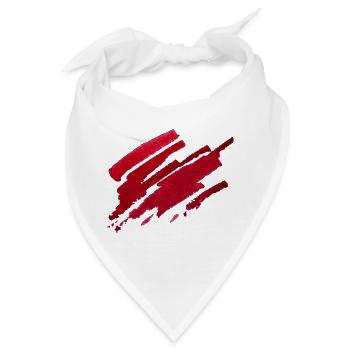 Farbe - Rot - Abstrakt - Bandana - Weiß - Vorne