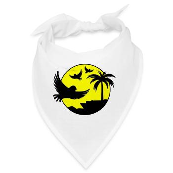 Paradise Insel Birds - Bandana - Weiß - Vorne