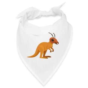 Känguru-Ameise mit Antennen - Bandana - Weiß - Vorne