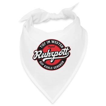 Ruhrpott Original Kreis Logo - Bandana - Weiß - Vorne