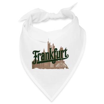  Frankfurt Skyline Silhouette mit Historischen und - Bandana - Weiß - Vorne