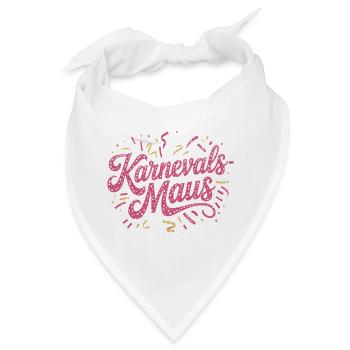 Karnevalsmaus Karneval Köln Kölner Karnevals Maus - Bandana - Weiß - Vorne