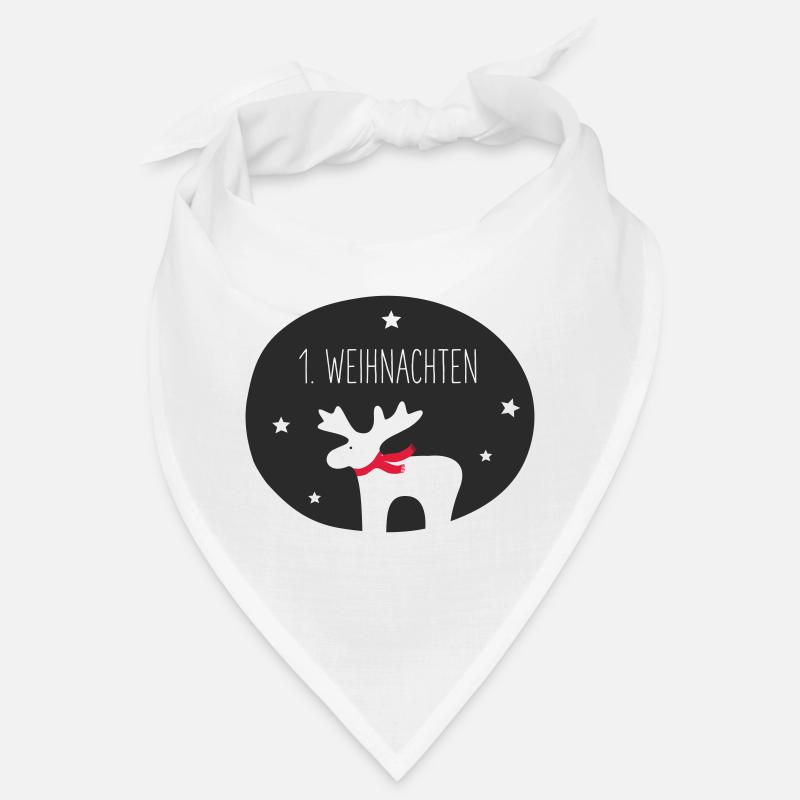 Silhouette de renne avec écharpe rouge Bandana