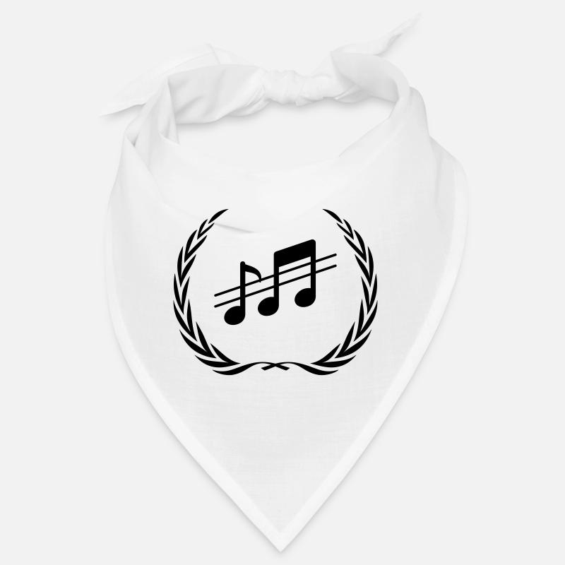 Music Notes Wreath - Bandana - white