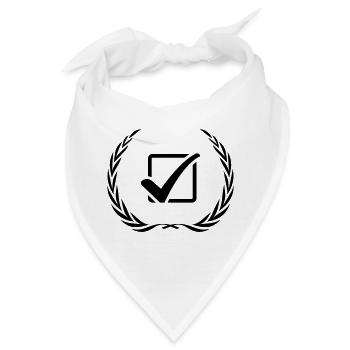 Häkchen Ankreuzen Kranz - Bandana - Weiß - Vorne