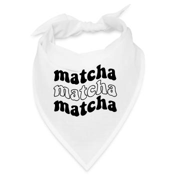 Matcha Matcha Matcha – Trendiges SVG Design - Bandana - Weiß - Vorne