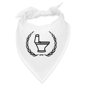 Wc Toilette Kranz - Bandana - Weiß - Vorne