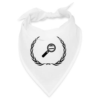 Lupe Symbol Kranz - Bandana - Weiß - Vorne