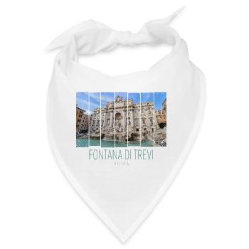 Trevi Brunnen Retro Rom Italien Vintage Souvenir - Bandana - Weiß - Vorne