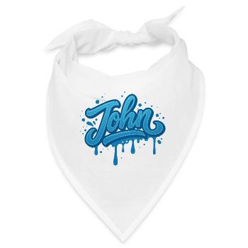 Graffiti JOHN Name Geschenk Ideal Druckbar auf t - Bandana - Weiß - Vorne
