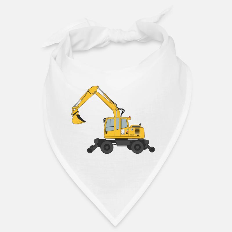 Zweiwegebagger Bagger Gleisbau - Bandana - Weiß