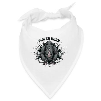 Power Horn Rhinoceros Wild Force - Bandana - Weiß - Vorne