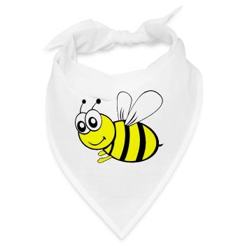 Biene - Bandana - Weiß - Vorne
