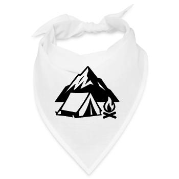 Bergcamping Zelt Feuer Gipfel - Bandana - Weiß - Vorne