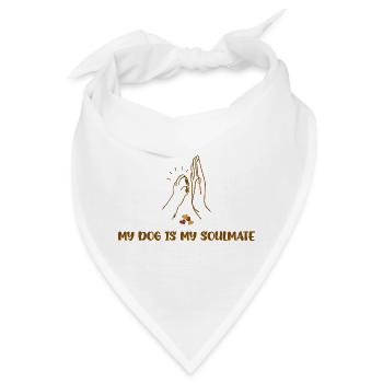 MY DOG IS MY SOULMATE - Bandana - Weiß - Vorne