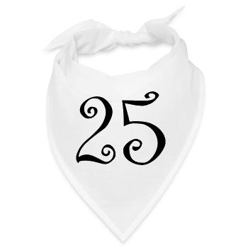 25. 25 JAHRE. 25. JUBILÄUM. 25 JAHRESJUBILÄUM. - Bandana - Weiß - Vorne
