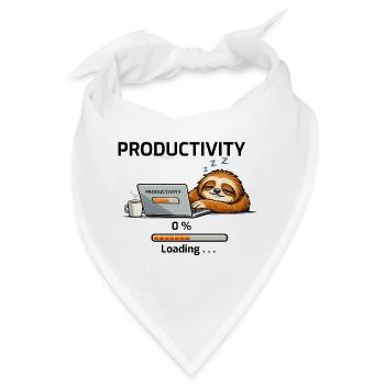 Produktive Trägheit auf dem Laptop - Bandana - Weiß - Vorne