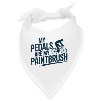 Pedale sind mein Pinsel - Bandana - Weiß - Vorne