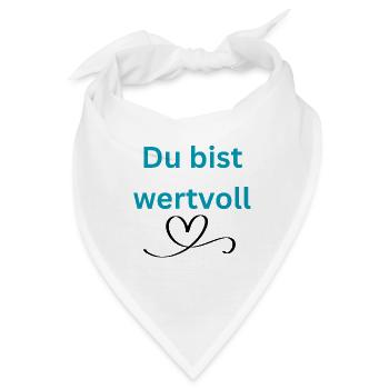 LIEBEVOLL wertvoll - Bandana - Weiß - Vorne