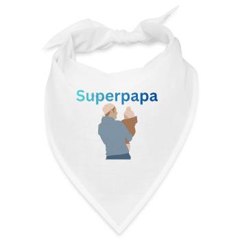 LIEBEVOLL Superpapa - Bandana - Weiß - Vorne
